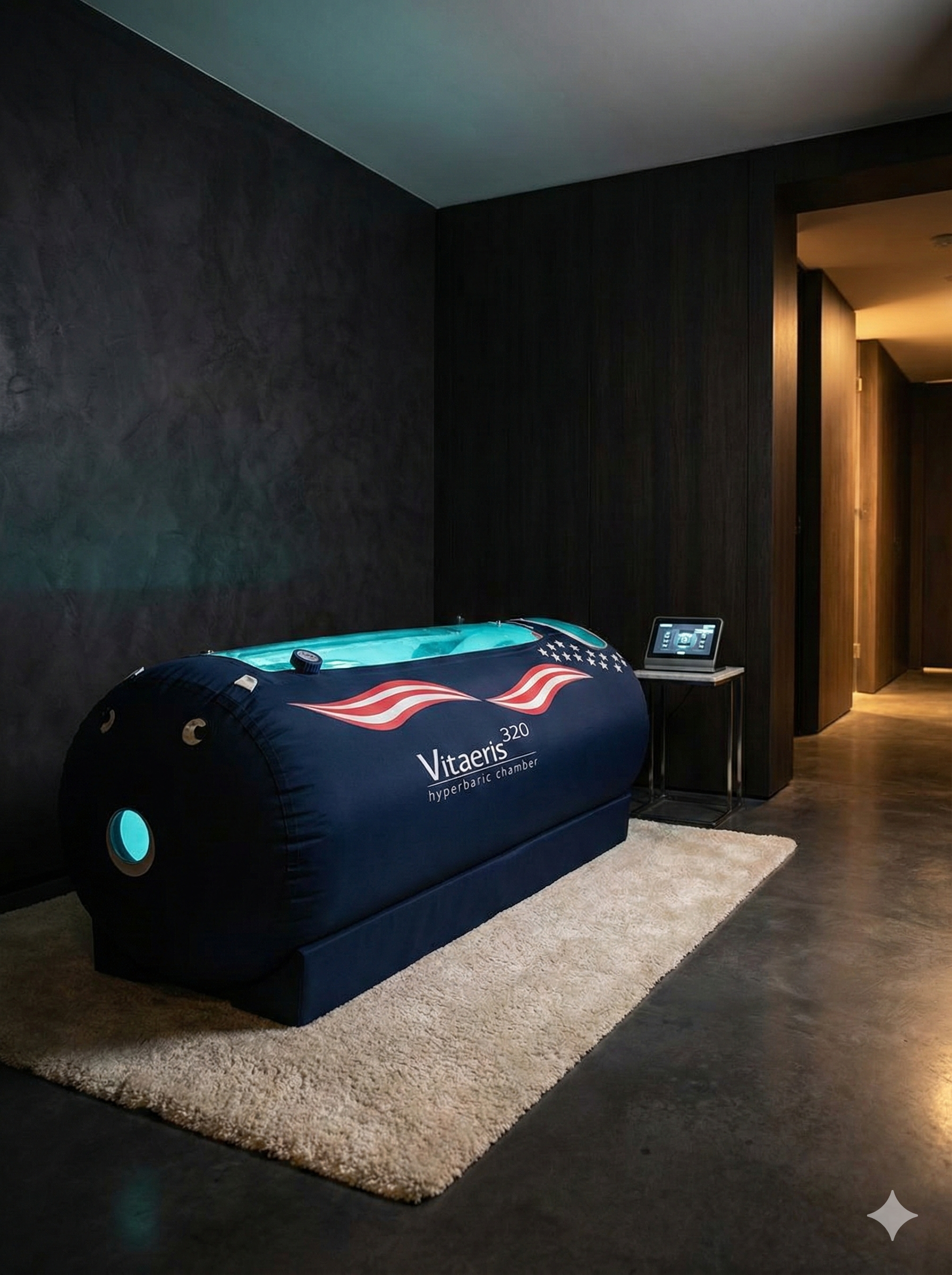 Hyperbaric Oxygen Therapy chamber in luxury clinic setting